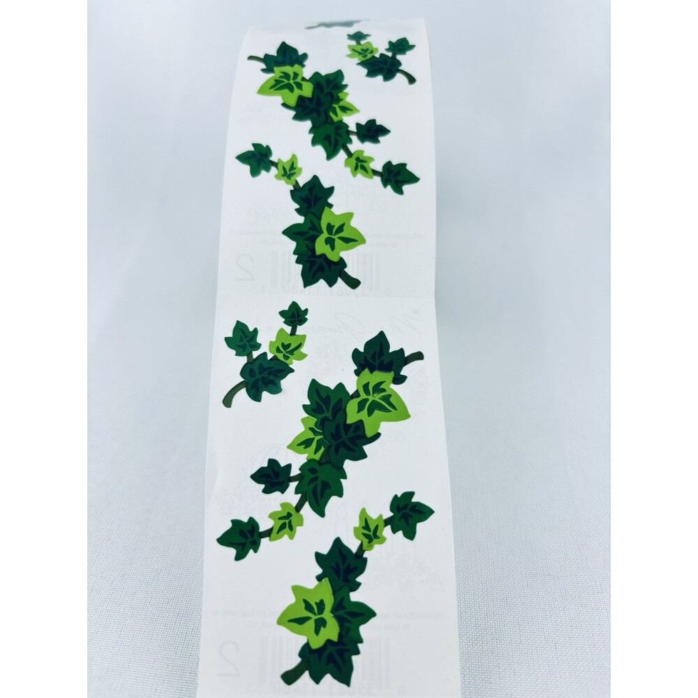 Vintage 1996 Mrs. Grossman's Sticker Roll Green Ivy 42 Sheets‎ Scrapbooking